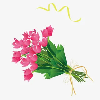 美丽鲜花花束免抠