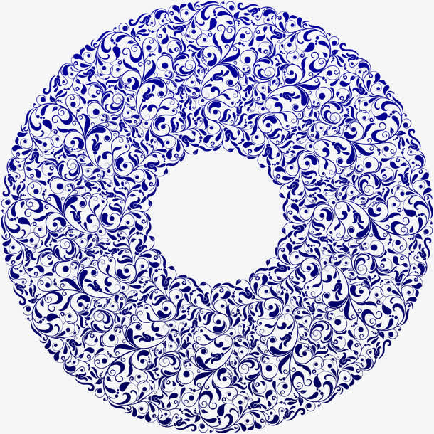蓝色圆形底纹免抠