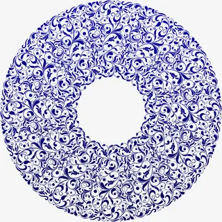 蓝色圆形底纹免抠