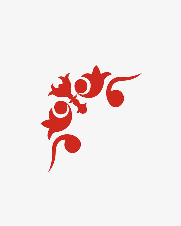 红色底纹装饰免抠
