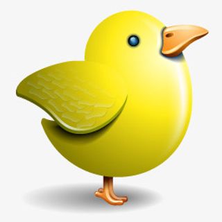 Twitter鸟黄色图标免抠