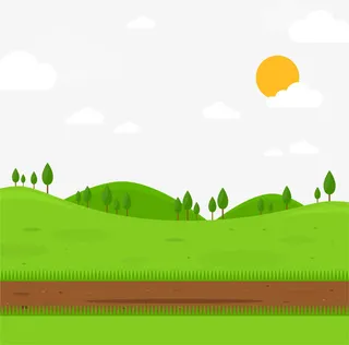 绿地草地春天海报促销素材免抠