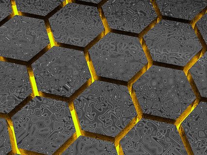 科技感蜂巢背景图免抠