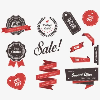 淘宝促销标签免抠