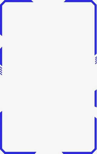 大气简洁蓝色科技感边框免抠