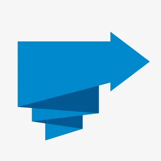 蓝色箭头符号矢量图免抠