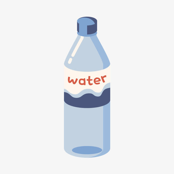 矿泉水瓶卡通图标免抠