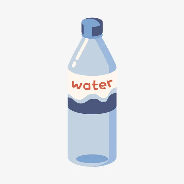 矿泉水瓶卡通图标免抠
