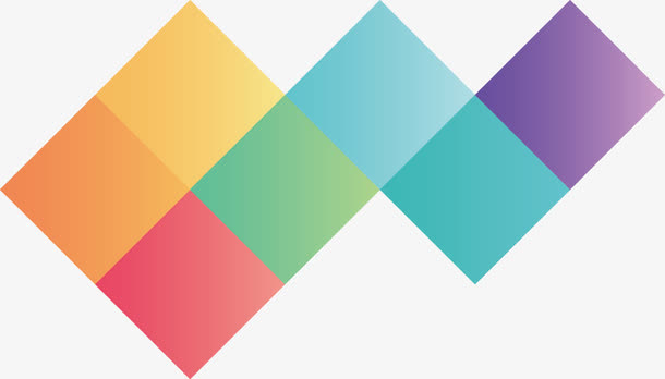 矢量创意设计色块堆积大图免抠