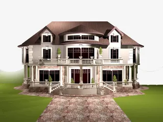 美丽的楼房图案免抠