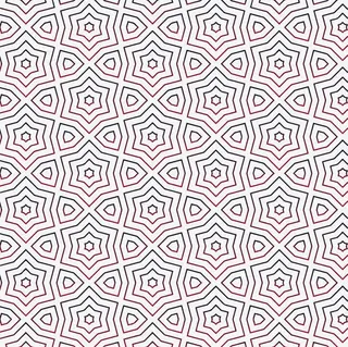 六角星彩色线条花纹免抠