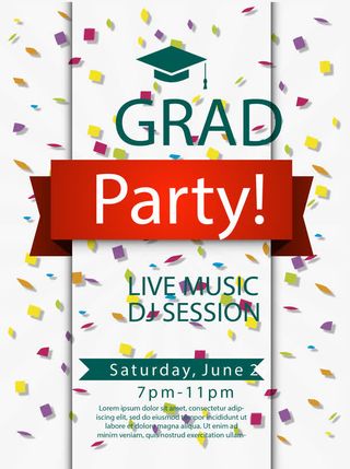 现场音乐毕业派对免抠