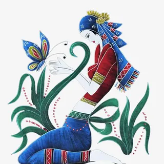 苗族布艺装饰图案免抠