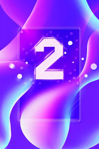 创意炫彩流体渐变周年庆海报高清