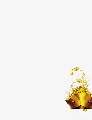 漂浮金币图案免抠