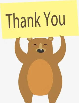 微笑谢谢小熊免抠