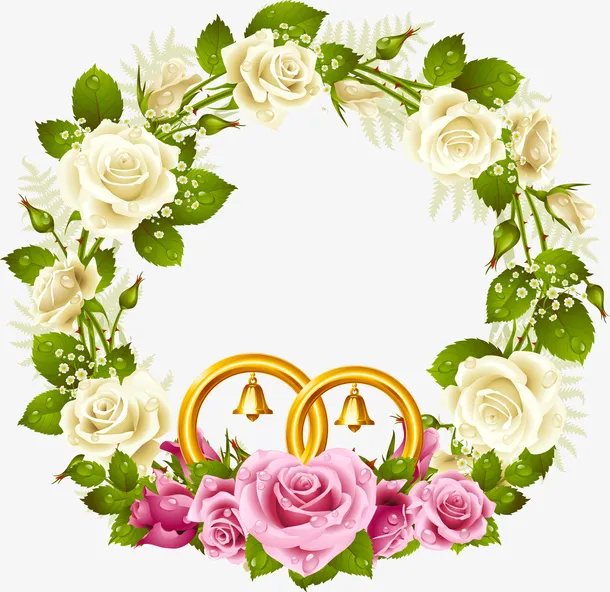 白色花环免抠