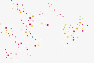 彩色绚丽卡通丝带漂浮设计免抠