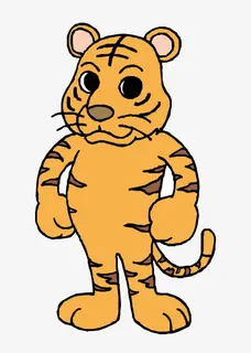 手绘卡通老虎图案免抠