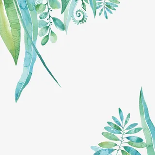 清新水彩树叶素材图案免抠手绘/卡通卡通元素