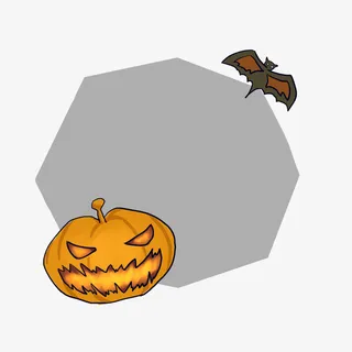万圣节蝙蝠小南瓜免抠
