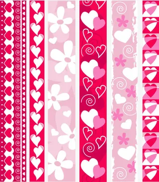 爱心边框条纹免抠