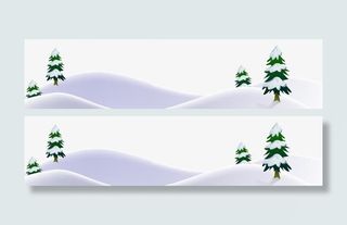 白色清新雪地边框纹理免抠