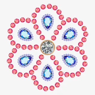 红色花朵珠宝免抠