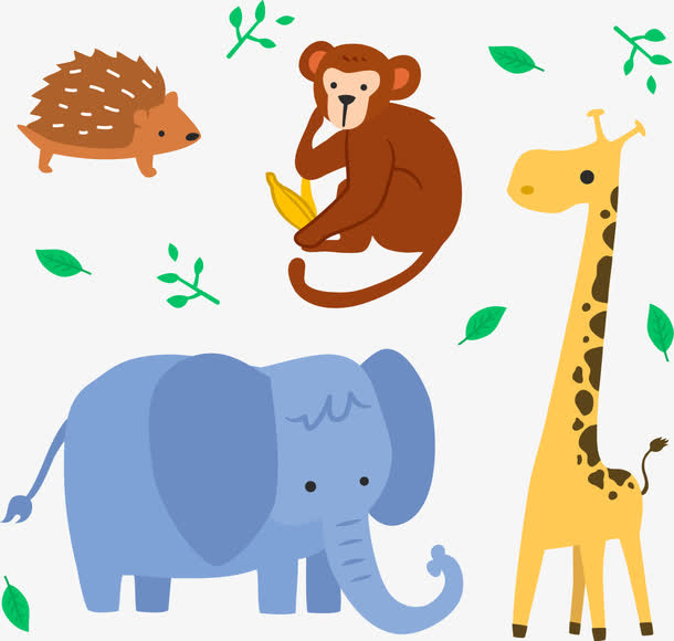 矢量手绘卡通动物免抠