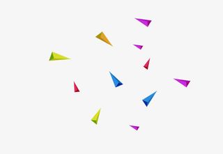 时尚彩色立体三角飞溅的碎片免抠免抠