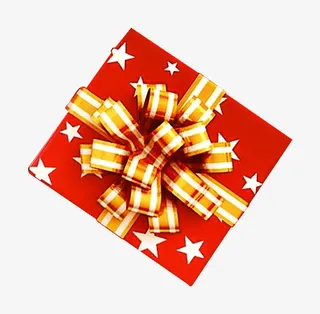 五彩斑斓圣诞礼盒免抠