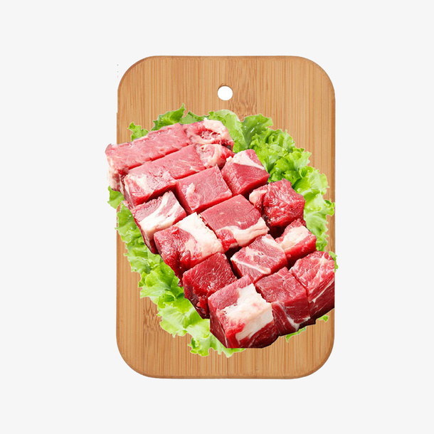 案板上的羊肉块设计素材免抠