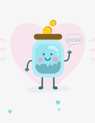 粉色爱心义卖公益免抠