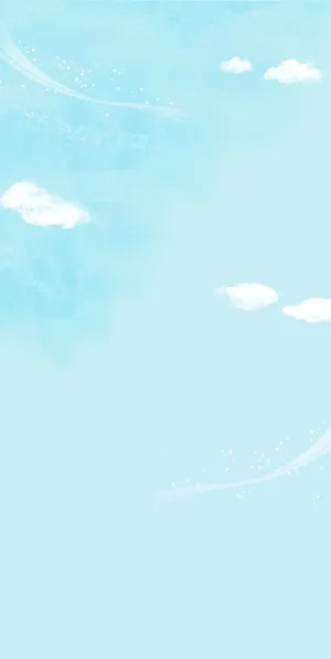 蓝色童趣背景免抠