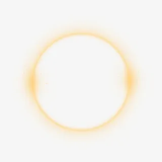 浅金黄色简约圆环光效免抠