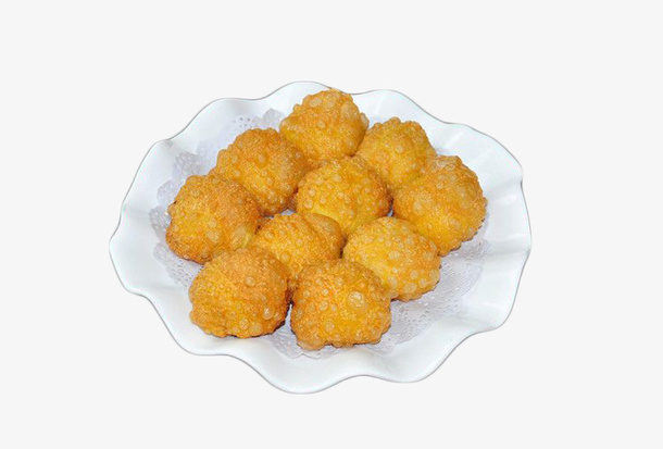 金黄酥脆美味好吃油炸糕免抠