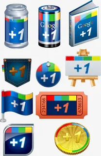 网站图标+1矢量图下载免抠