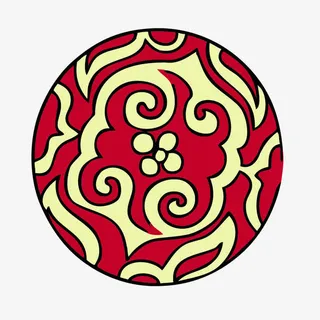 红色圆形底纹免抠