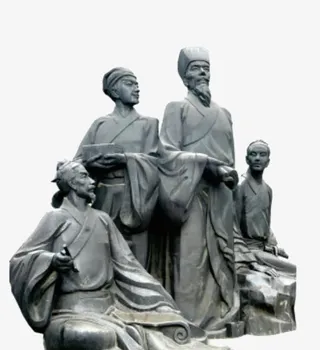 王阳明与学生们免抠