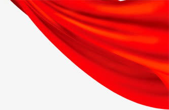 红色的质感合成彩带免抠