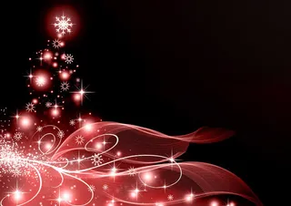 动感线条与圣诞树免抠