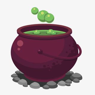 药罐中的绿色毒药免抠