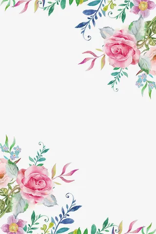 38妇女节创意花朵边框免抠