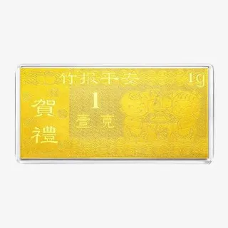 周大福竹报平安金条免抠