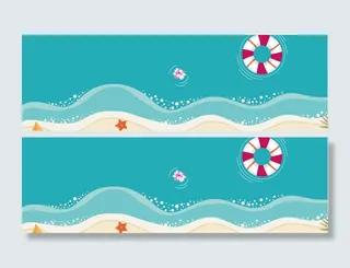 卡通游泳背景高清