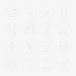 园艺工具线条图标图片免抠