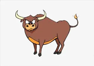 卡通小牛免抠