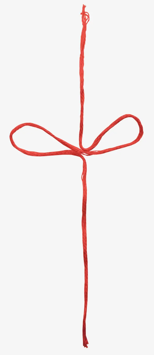 红色中国结绳子免抠