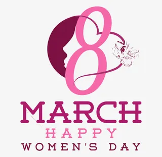 紫色心形人脸38妇女节字体设计免抠