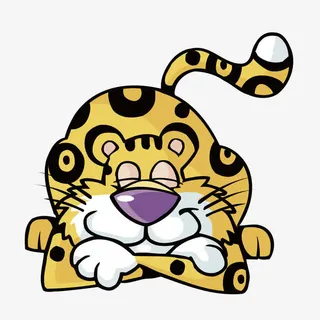 手绘卡通老虎免抠